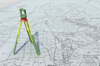 Mappa catastale con teodolite